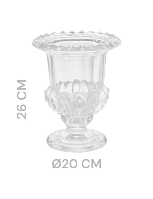 VASO CON PIEDE D20 H26CM
