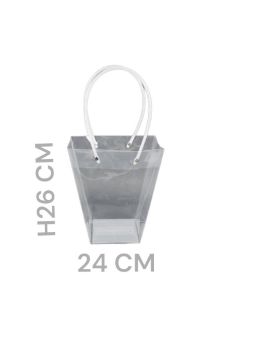 SACCHETTO PLASTICA PORTA PIANTA 24X11X26 CM