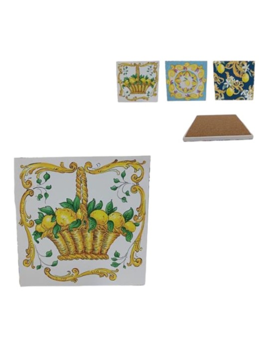 SOTTOBICCHIERE QUADRATO LIMONI 11CM