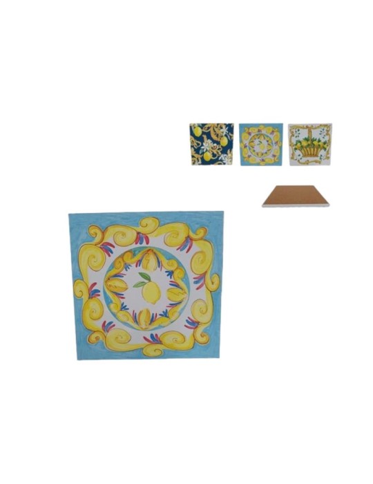 SOTTOPENTOLA QUADRATO 16CM LIMONI ASSORTITI