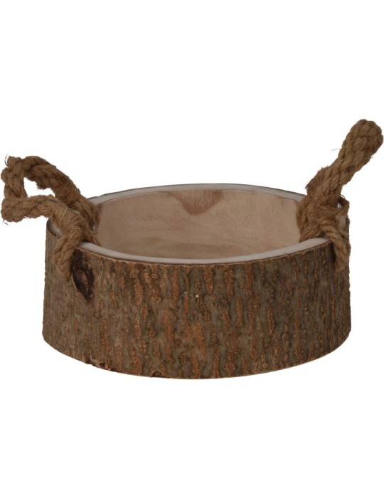 PIATTO CON CORTECCIA E MANICI 23 CM