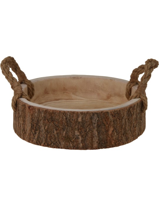 PIATTO CON CORTECCIA E MANICI 32 CM