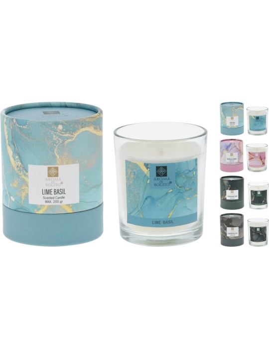 CANDELA IN VETRO 8X9 CM 4ASS