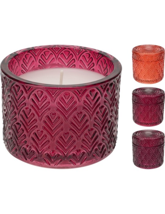 CANDELA IN VETRO 3 ASSORTITI