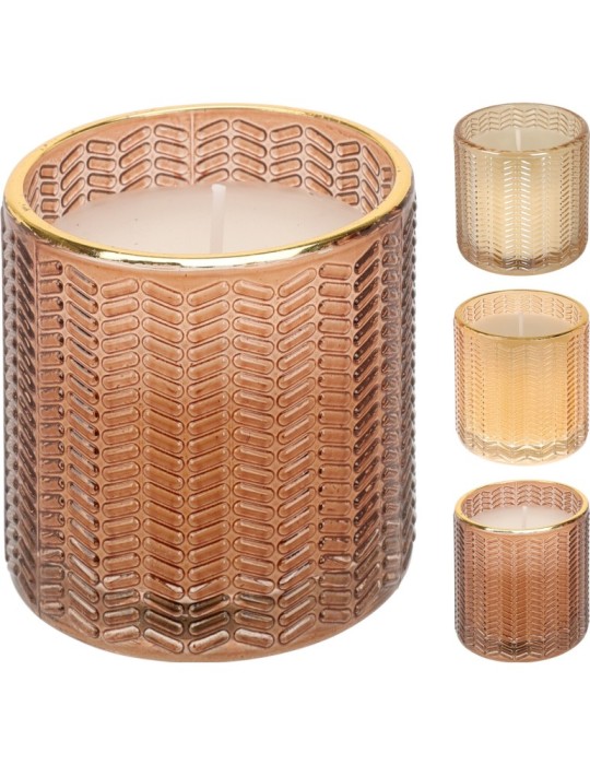 CANDELA IN VETRO 3 ASSORTITI