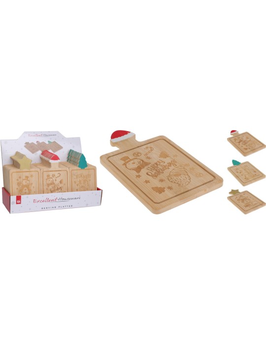 TAGLIERE BAMBU 3 ASSORTITI  NATALE