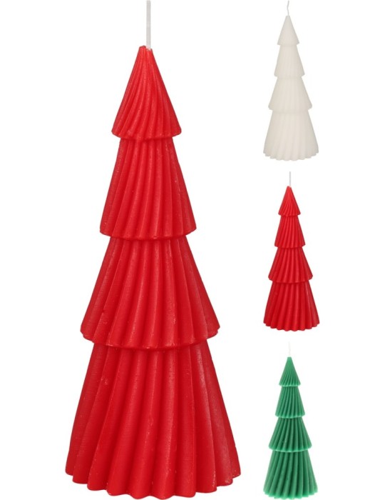 CANDELA ALBERO NATALE 21 CM 3 ASSORTITI