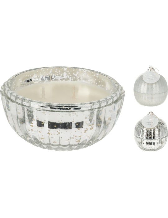 CANDELA A SFERA DI VETRO 2 ASSORTITI