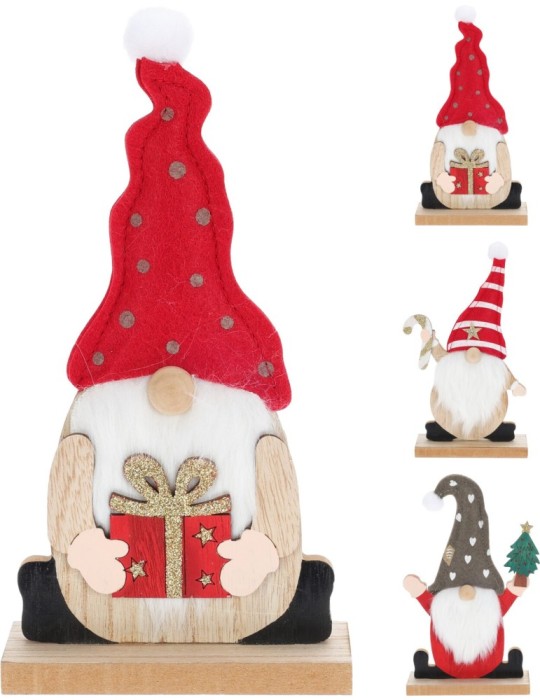 GNOMO  NATALE SU BASE 3ASSORTITI