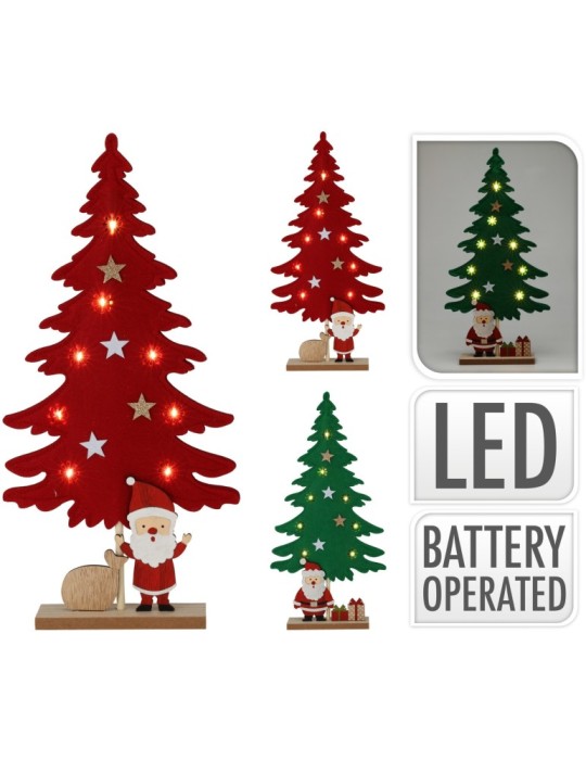 ALBERO A LED CON BABBO NATALE 45 CM