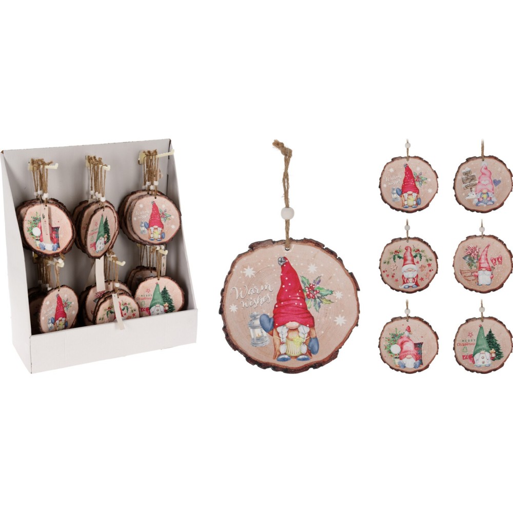 PENDENTE DISCO LEGNO 6 ASSORTITI