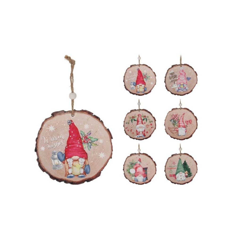 PENDENTE DISCO LEGNO 6 ASSORTITI