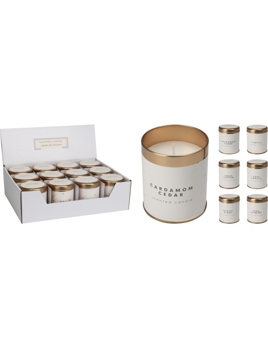 CANDELA IN LATTA 6 ASSORTITI 7X8CM