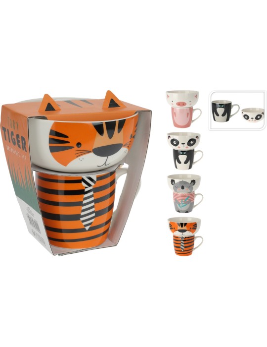 TAZZA MUG BOLO PORCELLANA 4ASSORTITI