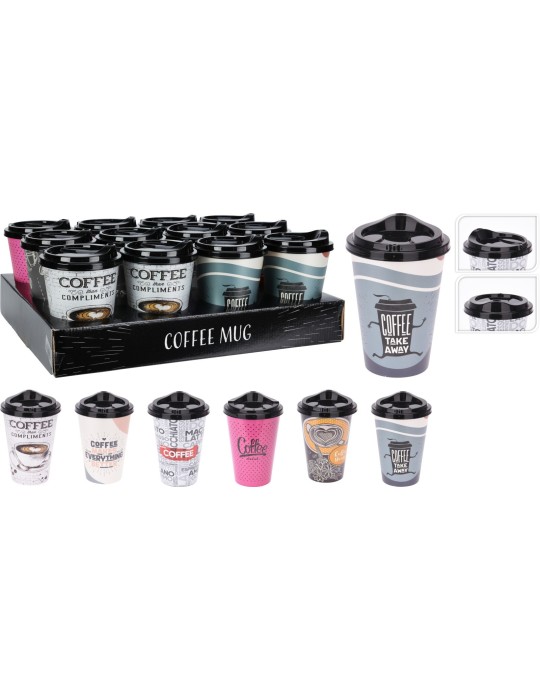 TAZZA PORTA CAFFE  500 ML 6 ASSORTITI