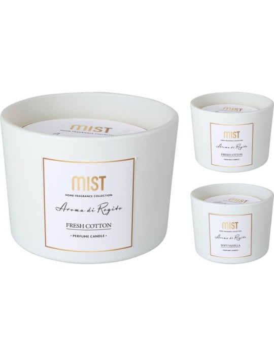 CANDELA IN VETRO PROFUMATA 2 ASSORTITI 11 CM