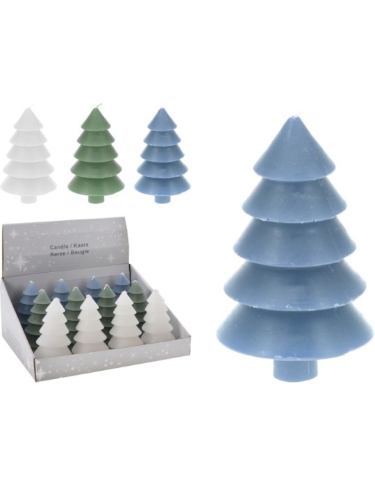CANDELA ALBERO NATALE 12 CM 3 ASSORTITI