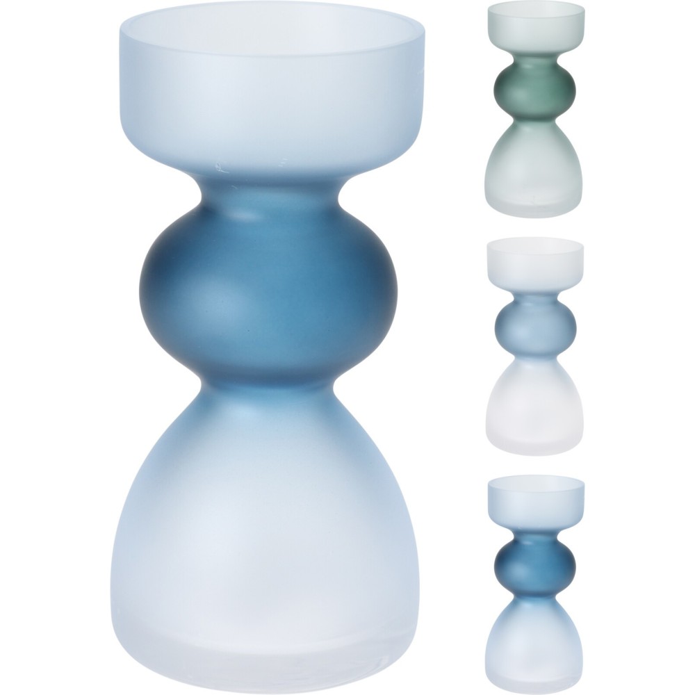 VASO VETRO CON BOLLA 17 CM 3 ASSORTITI