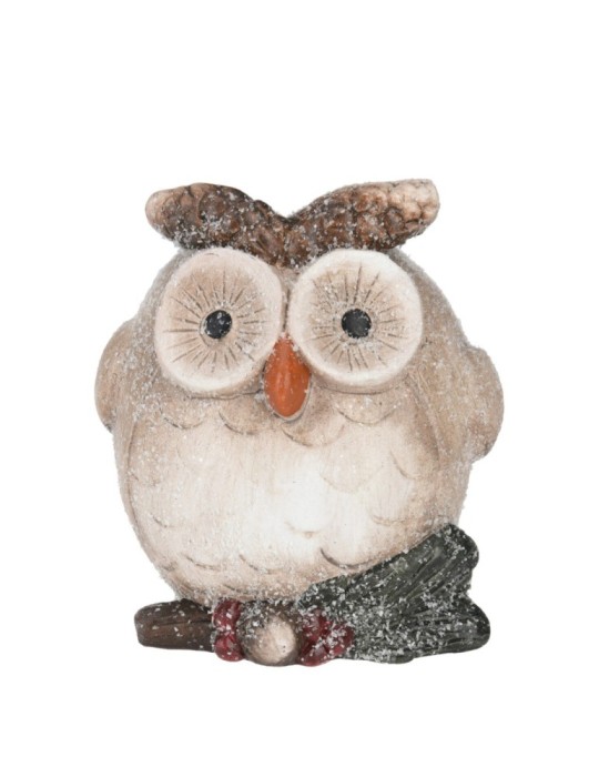 GUFO TERRACOTTA 13 CM 2 ASSORTITI