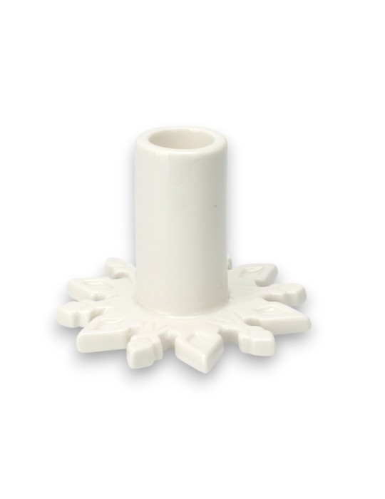 PORTACANDELA FIOCCO PORCELLANA 10X6 CM 3ASSORTITI