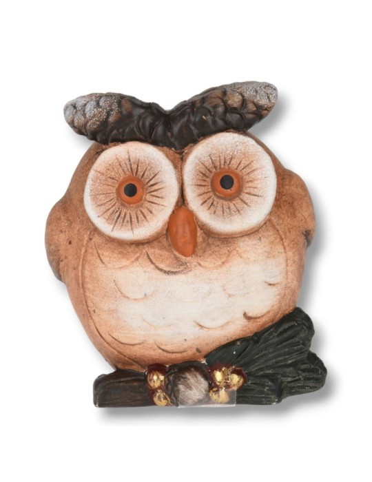 GUFO TERRACOTTA 13 CM 2 ASSORTITI