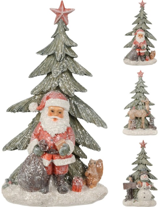 ALBERO CON DECORAZIONE NATALIZIA 3 ASSORTITI