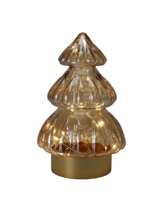 ALBERO VETRO AMBRA 12X19 CM LED