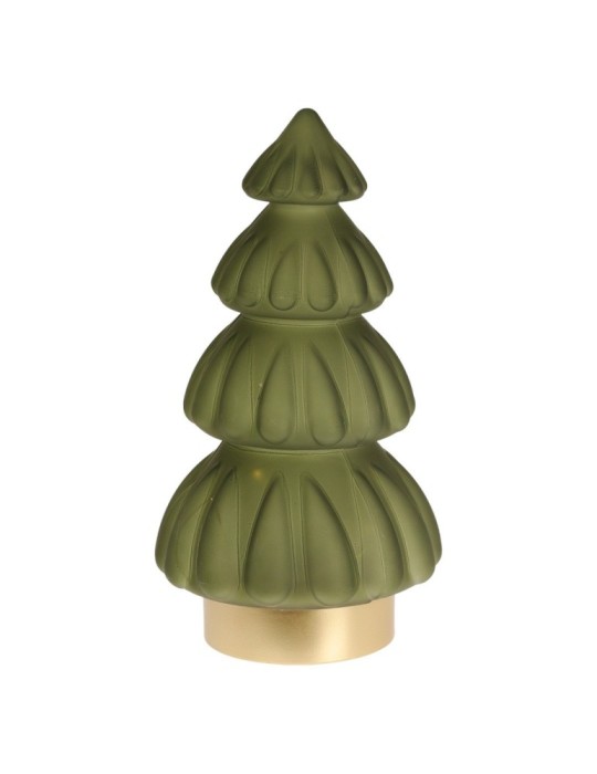 ALBERO VETRO VERDE 15X28CM LED
