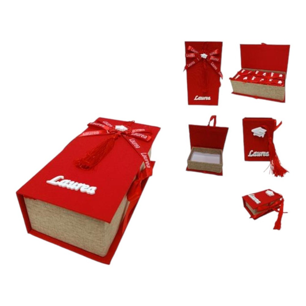 SCATOLA LIBRO CON 12 SCATOLINE