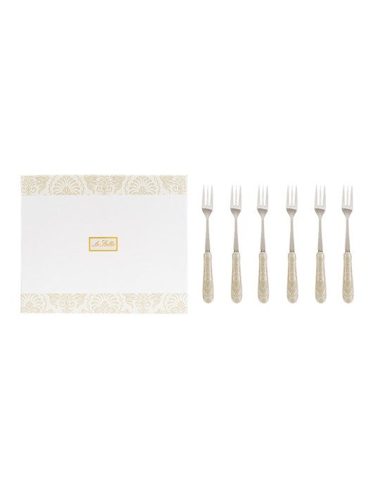 SET 6 FORCHETTINE FLORENTIA 15CM CON BOX