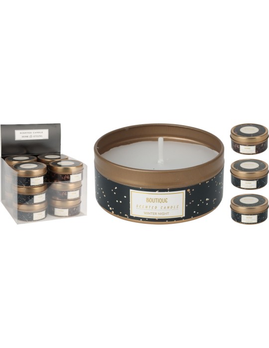 CANDELA IN LATTA 3 ASSORTITE  6X3 CM