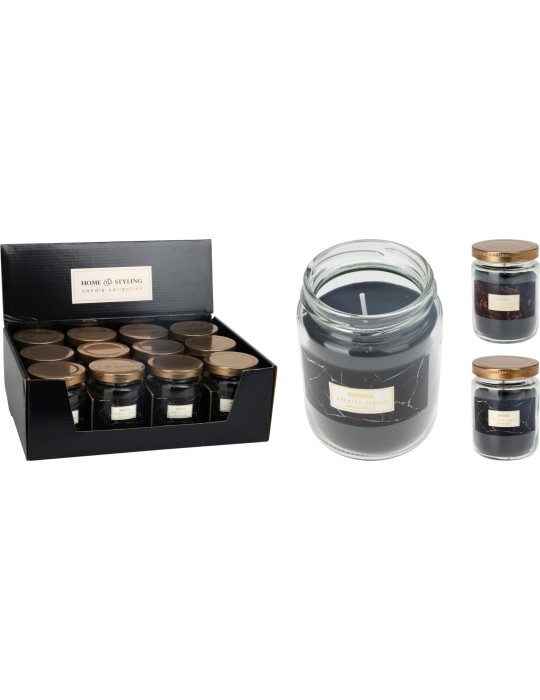 CANDELA IN VETRO 3 ASSORTITI 6X9 CM