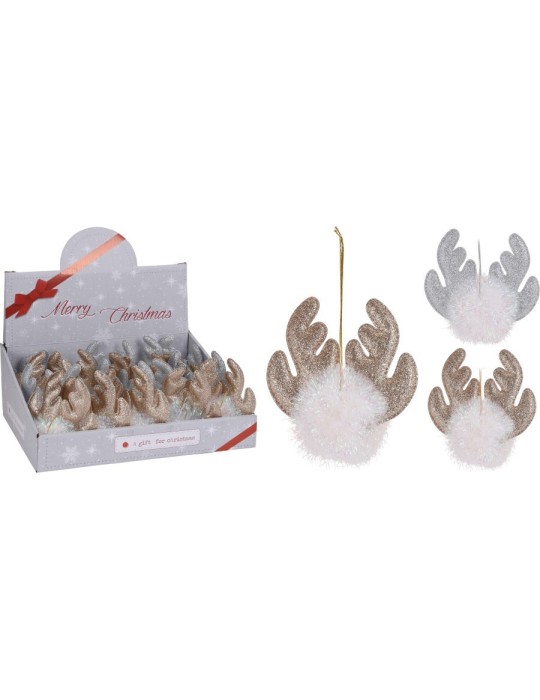 SFERA DECO RENNA 14 CM 2 COLORI