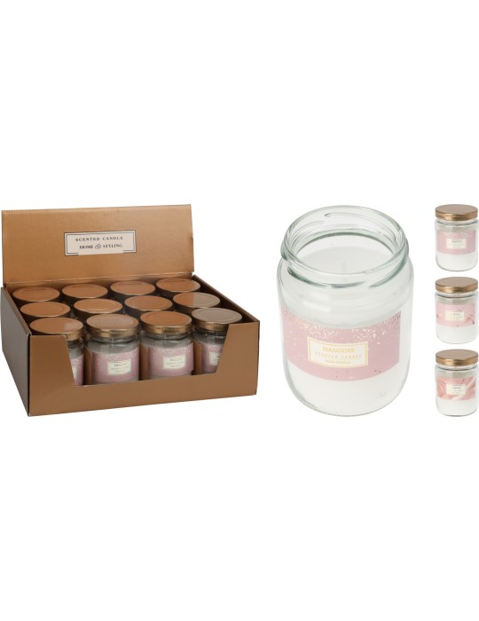 CANDELA IN VETRO 6X9 CM 3 ASSORTITE