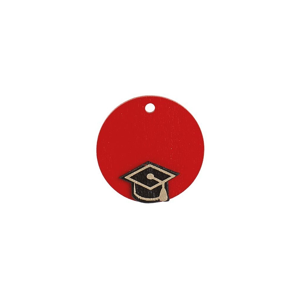 DECORAZIONE CAPPELLO LAUREA-ROSSO