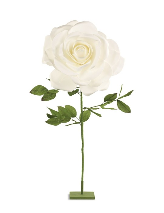 ROSA BIANCA CON STELO D70