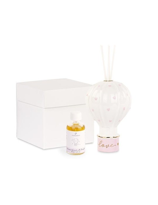 PROFUMATORE MONGOLFIERA CUORI ROSA