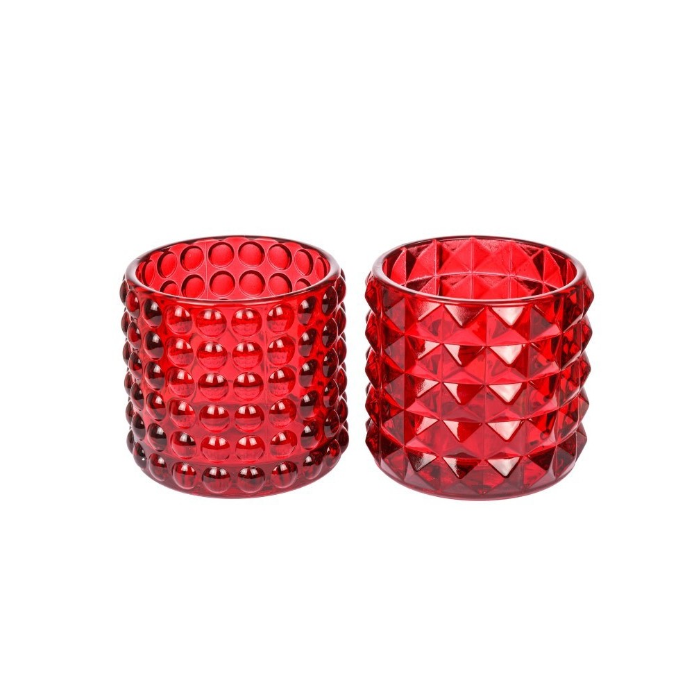 VASETTO VETRO PORTACANDELE