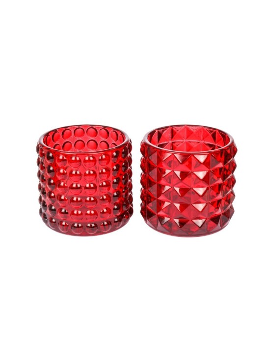 VASETTO VETRO PORTACANDELE