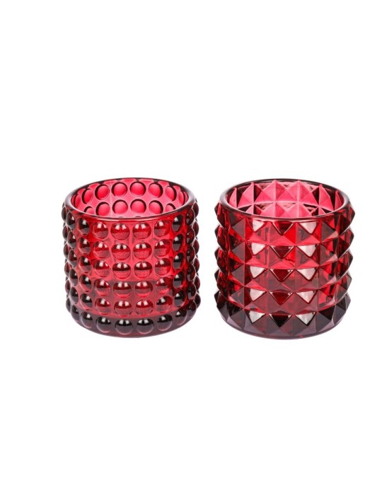 VASETTO VETRO PORTACANDELE  WINE