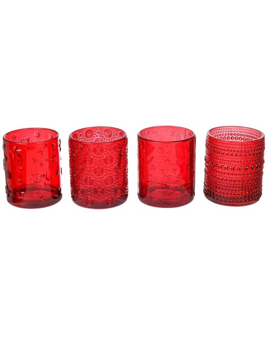 VASETTO VETRO 4ASS RED