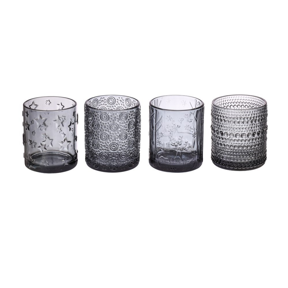 VASETTO IN VETRO 4ASS GREY