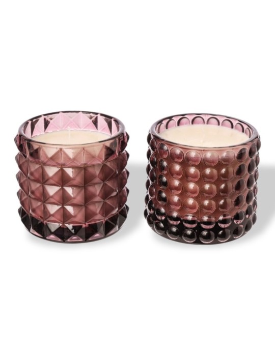 CANDELA IN VETRO 2ASS GREY