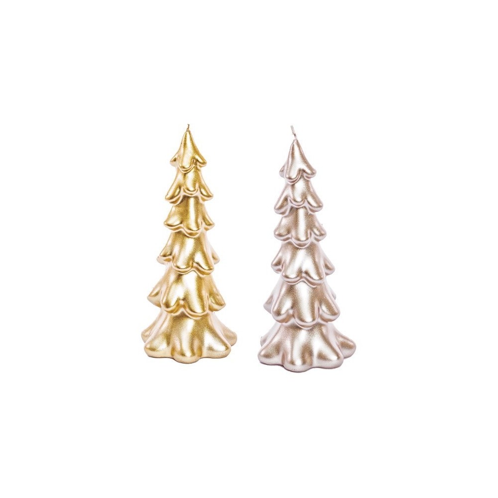 CANDELA ALBERO 2COLORI D7.5 H17.5