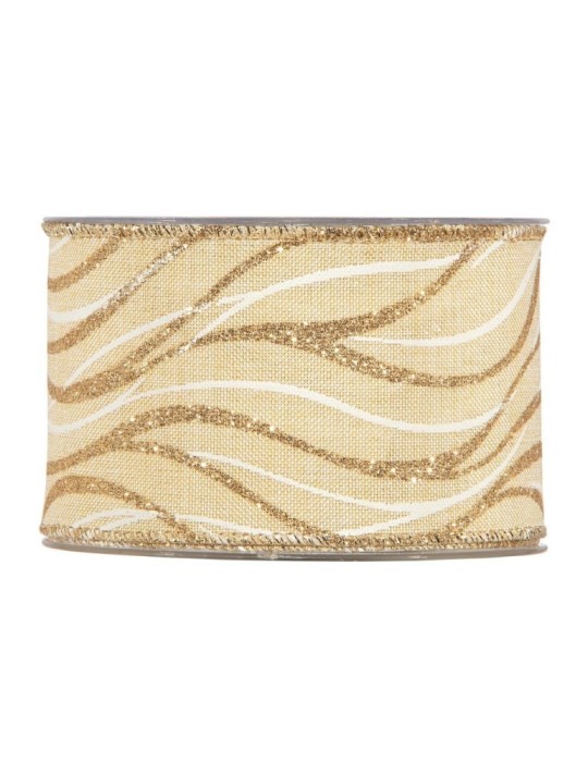 NASTRO BRILLANT WAVES MM63X10MT LT GOLD