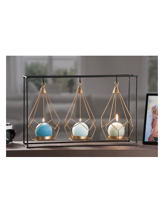 PORTA TEA LIGHT FERRRO.OPALE 40X12XH25