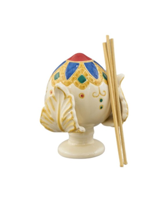 PROFUMATORE PUMO DECORATO BLU E ROSSO