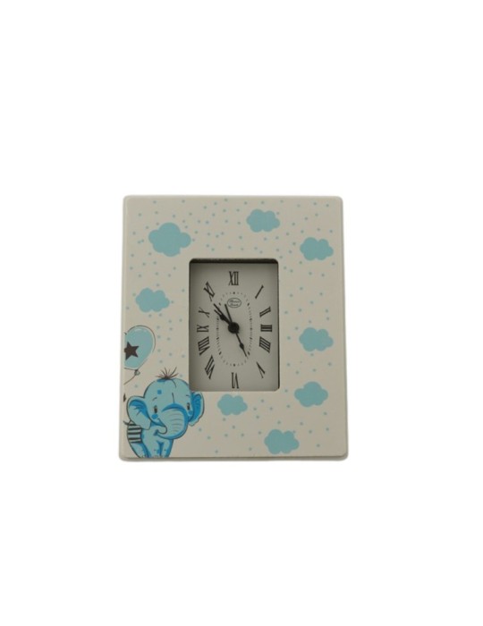 OROLOGIO CON ELEFANTINO AZZURRO