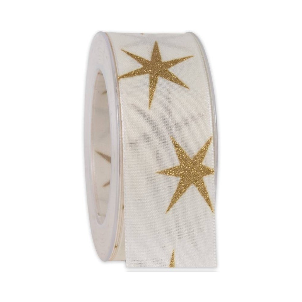 NASTRO GLUCKSSTERN 40MMX20MT CREAM