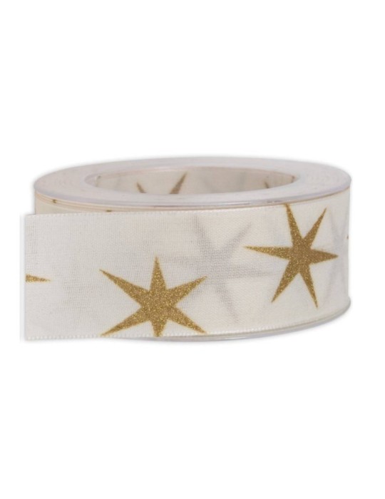 NASTRO GLUCKSSTERN 40MMX20MT CREAM